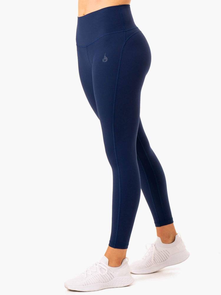 Legginsy Damskie Ryderwear Women Leggings NKD Align Granatowe | PL2250JJ