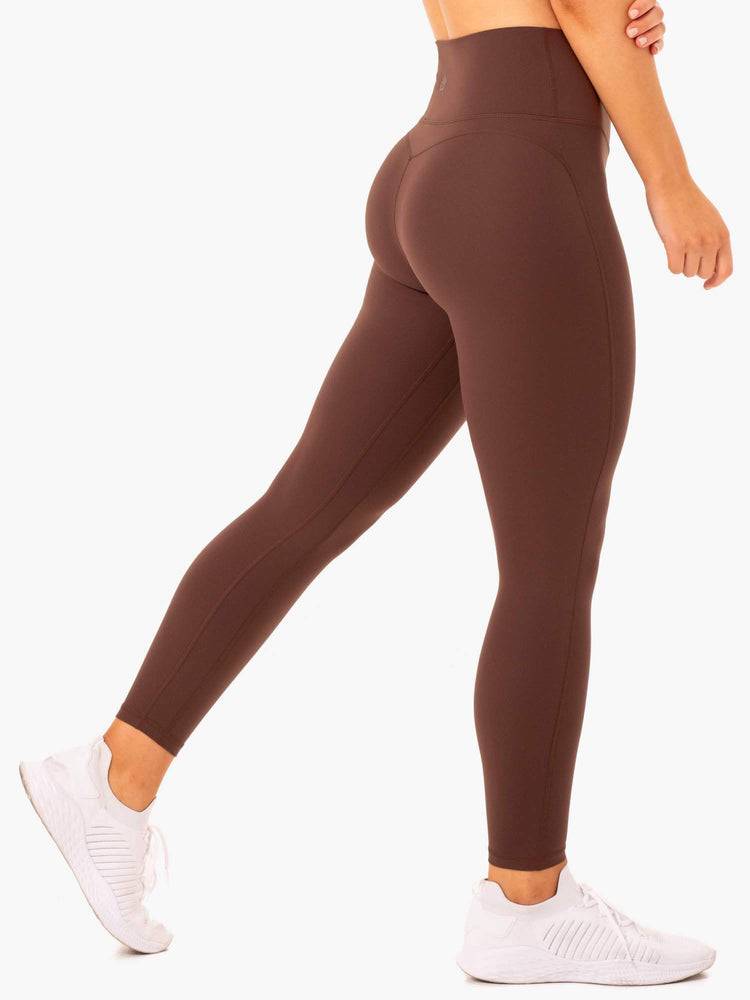 Legginsy Damskie Ryderwear Women Leggings NKD Align Czekolada | PL2254XF