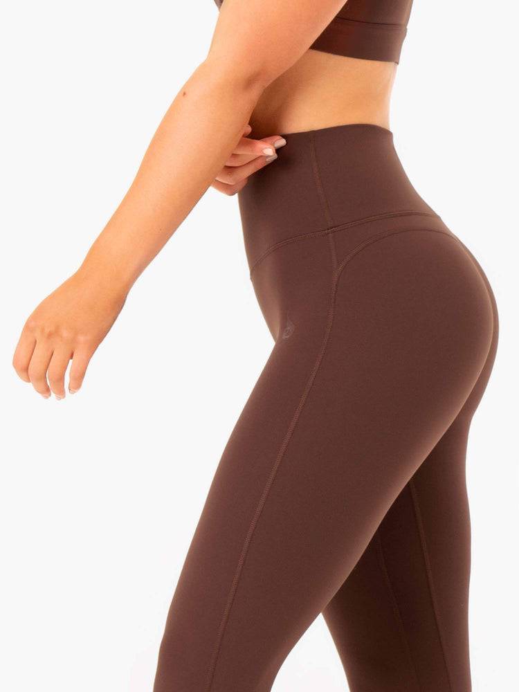 Legginsy Damskie Ryderwear Women Leggings NKD Align Czekolada | PL2254XF