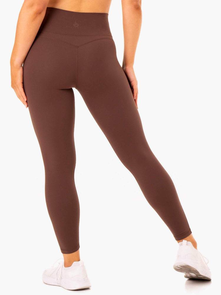 Legginsy Damskie Ryderwear Women Leggings NKD Align Czekolada | PL2254XF