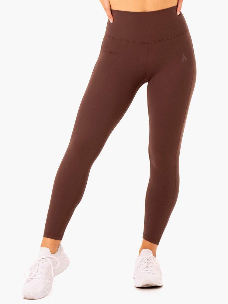 Legginsy Damskie Ryderwear Women Leggings NKD Align Czekolada | PL2254XF