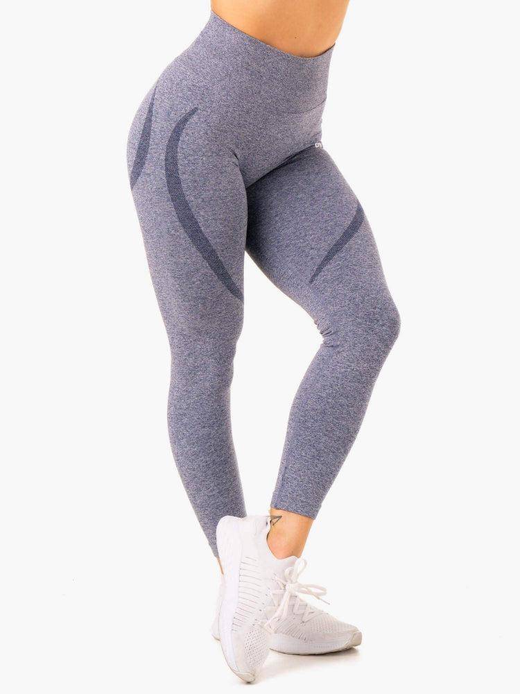 Legginsy Damskie Ryderwear Women Leggings Sculpt Seamless Granatowe | PL2259MA