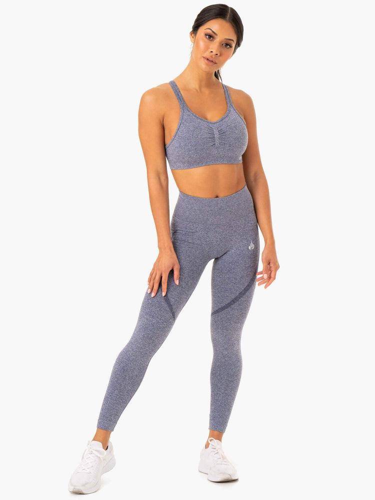 Legginsy Damskie Ryderwear Women Leggings Sculpt Seamless Granatowe | PL2259MA