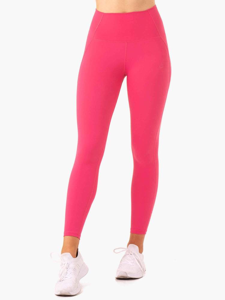 Legginsy Damskie Ryderwear Women Leggings Sola High Waisted Różowe | PL2262EX