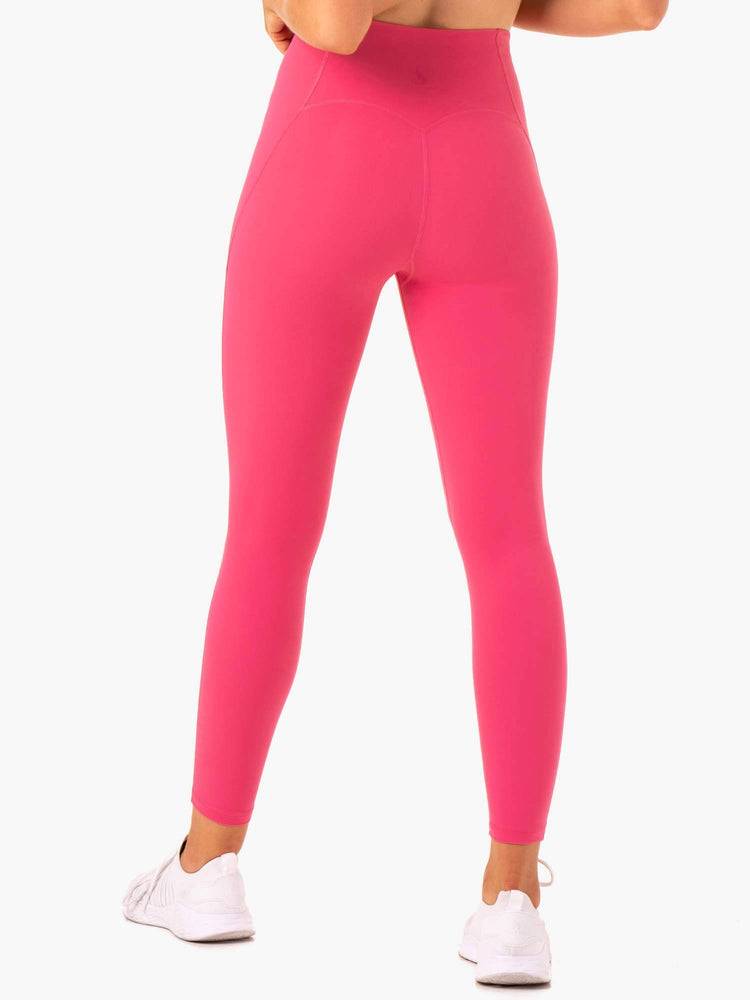 Legginsy Damskie Ryderwear Women Leggings Sola High Waisted Różowe | PL2262EX