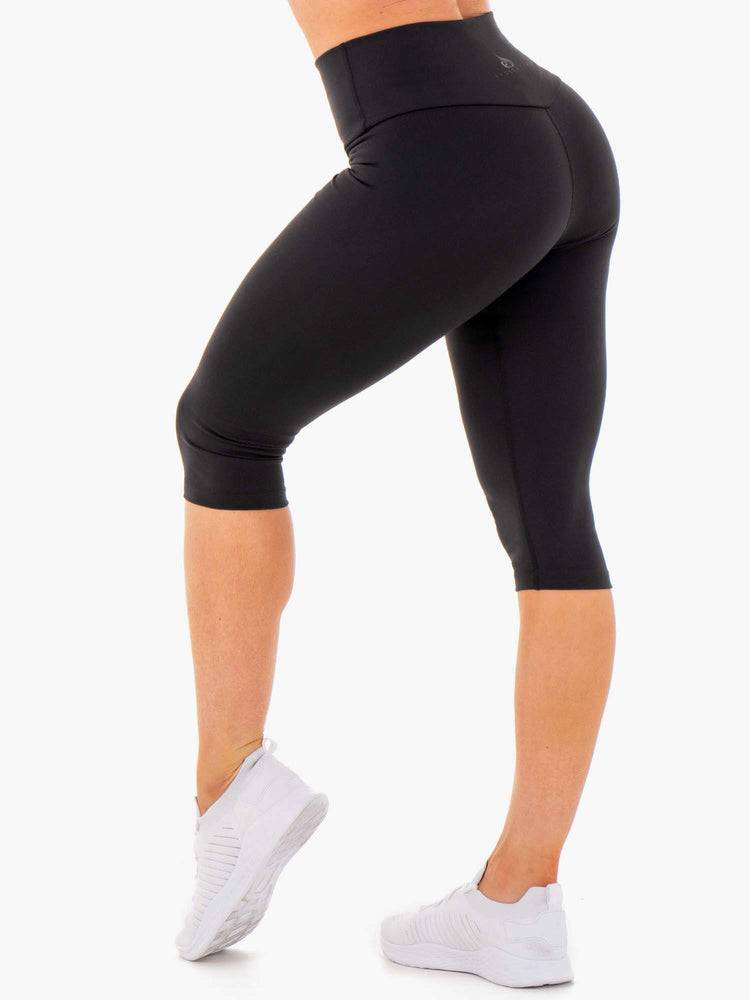 Legginsy Damskie Ryderwear Women Leggings Motion High Waisted Capri Czarne | PL2266UT