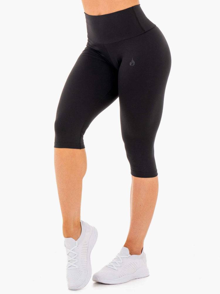 Legginsy Damskie Ryderwear Women Leggings Motion High Waisted Capri Czarne | PL2266UT