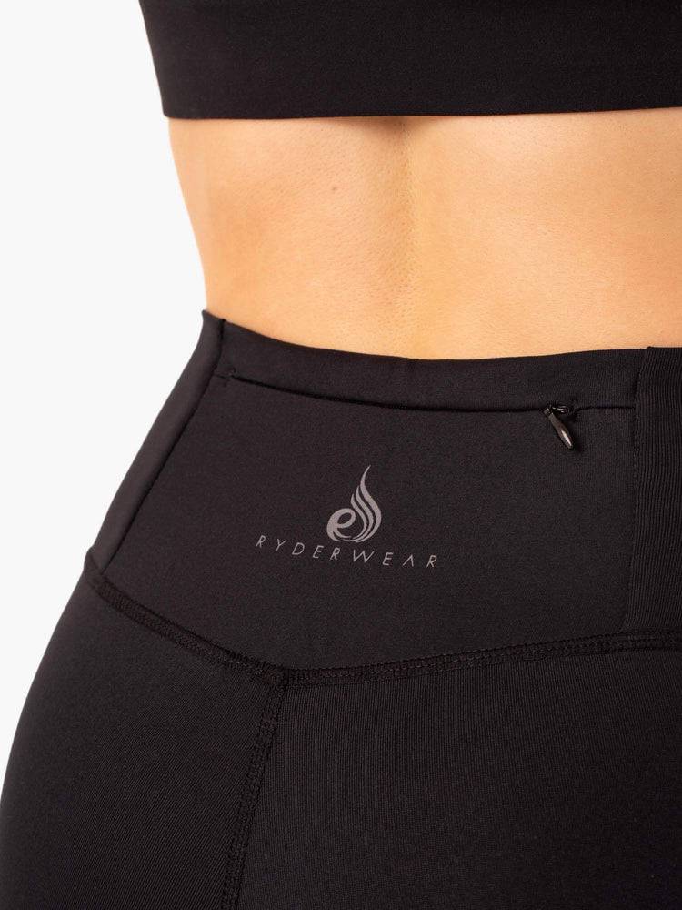 Legginsy Damskie Ryderwear Women Leggings Movement High Waisted 7/8 Pocket Czarne | PL2274GL