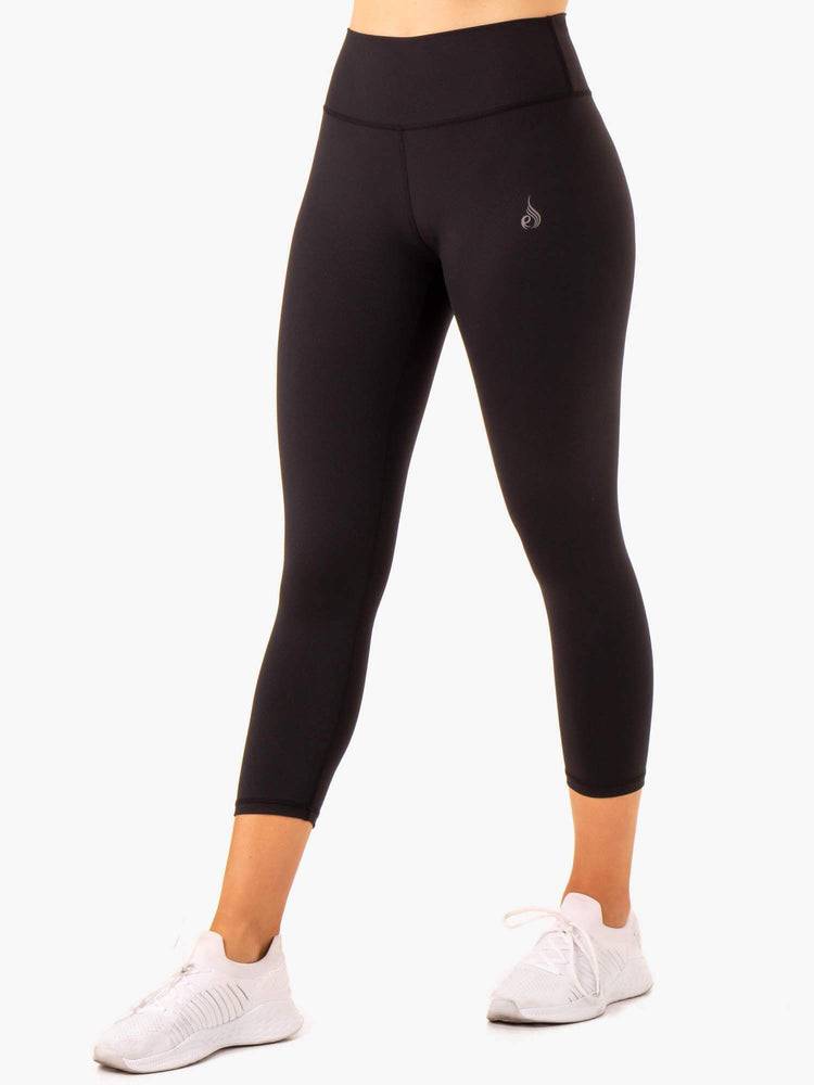 Legginsy Damskie Ryderwear Women Leggings Movement High Waisted 7/8 Pocket Czarne | PL2274GL