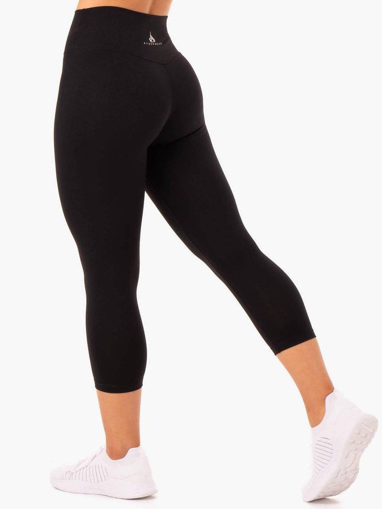 Legginsy Damskie Ryderwear Women Leggings Base 7/8 High Waisted Czarne | PL2276JJ