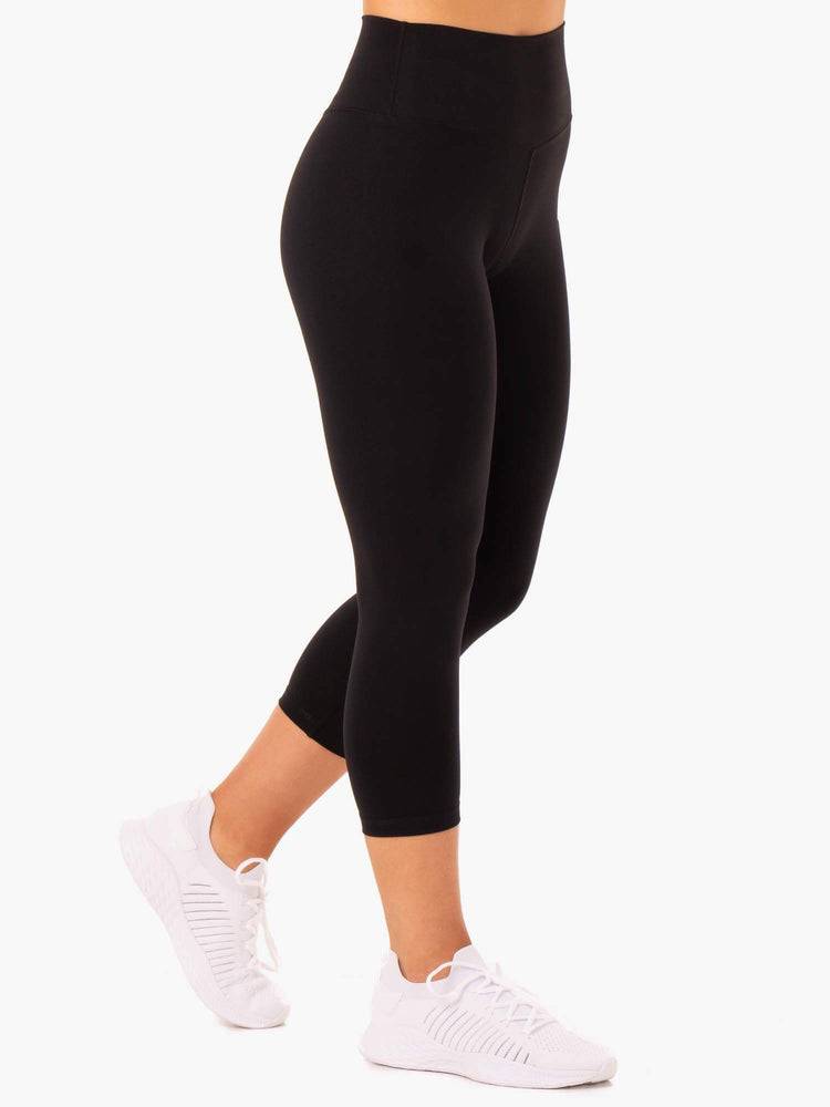 Legginsy Damskie Ryderwear Women Leggings Base 7/8 High Waisted Czarne | PL2276JJ