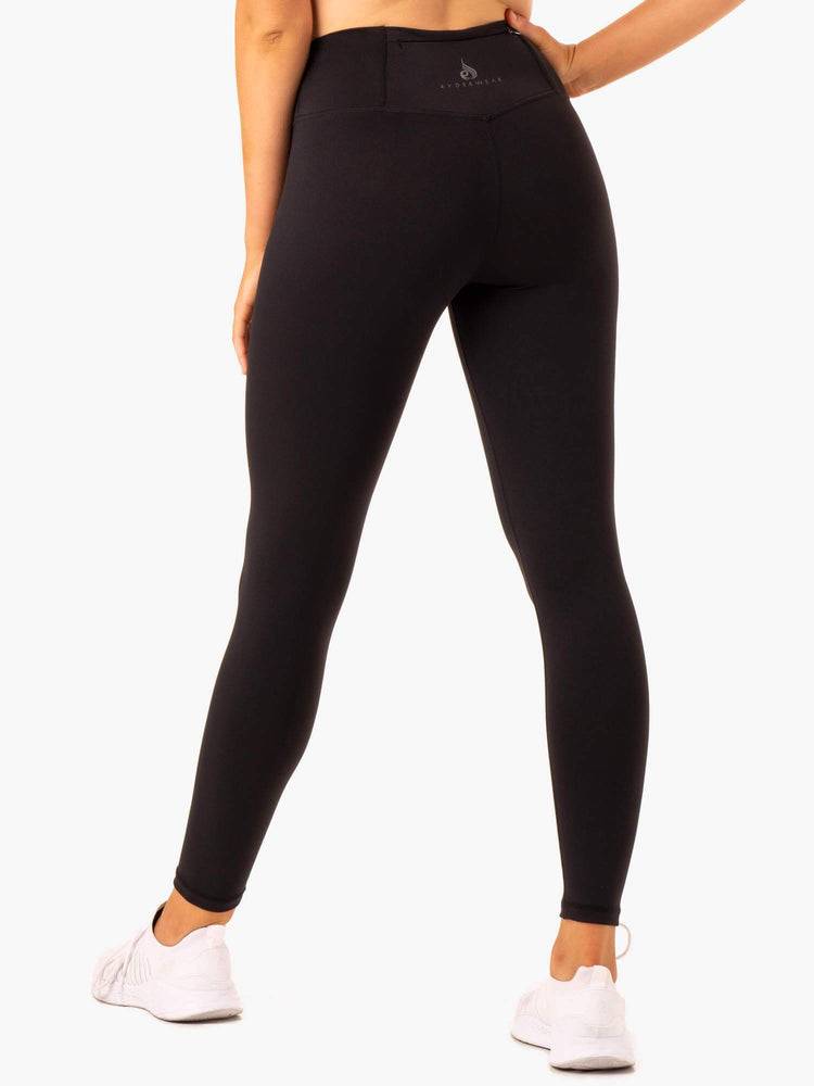 Legginsy Damskie Ryderwear Women Leggings Movement High Waisted Pocket Czarne | PL2277KI