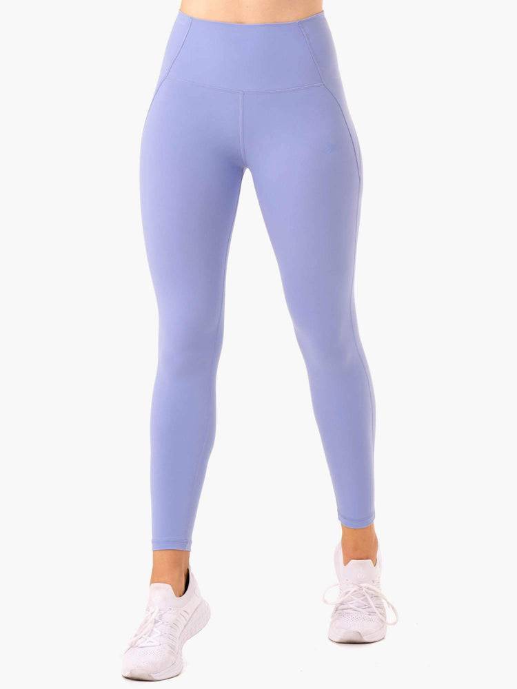 Legginsy Damskie Ryderwear Women Leggings Sola High Waisted Fioletowe | PL2284NB