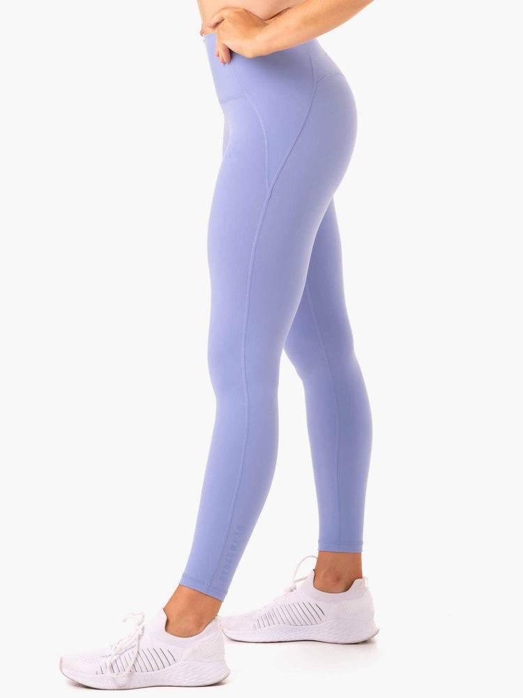 Legginsy Damskie Ryderwear Women Leggings Sola High Waisted Fioletowe | PL2284NB