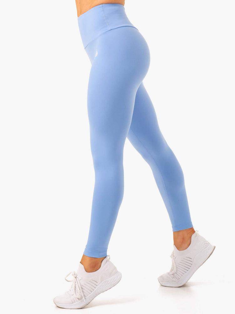 Legginsy Damskie Ryderwear Women Leggings Vital High Waisted Scrunch Niebieskie | PL2285MA