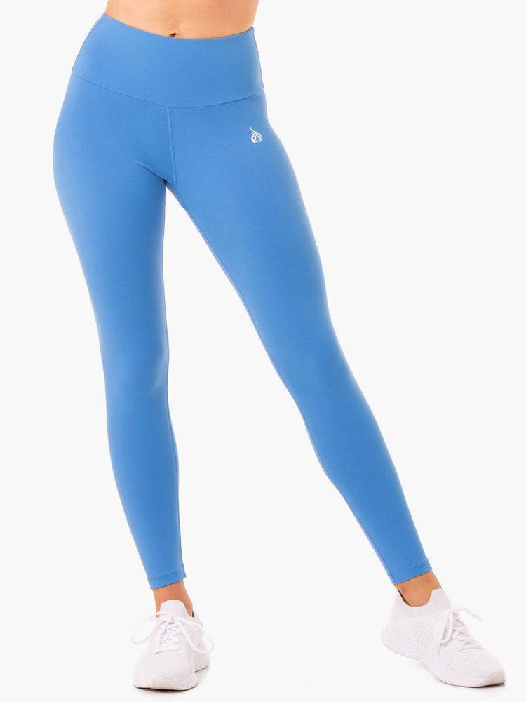 Legginsy Damskie Ryderwear Women Leggings Staples Scrunch Bum Niebieskie | PL2290TV