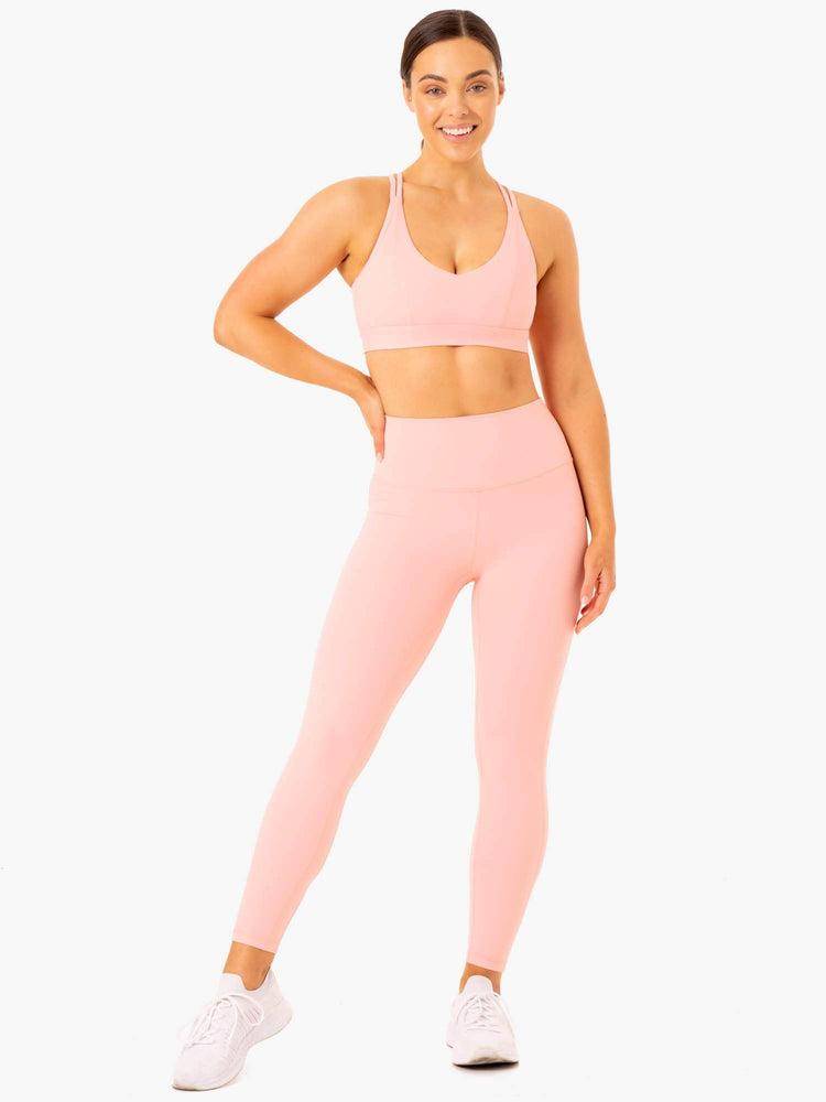 Legginsy Damskie Ryderwear Women Leggings NKD Align Różowe | PL2292UT