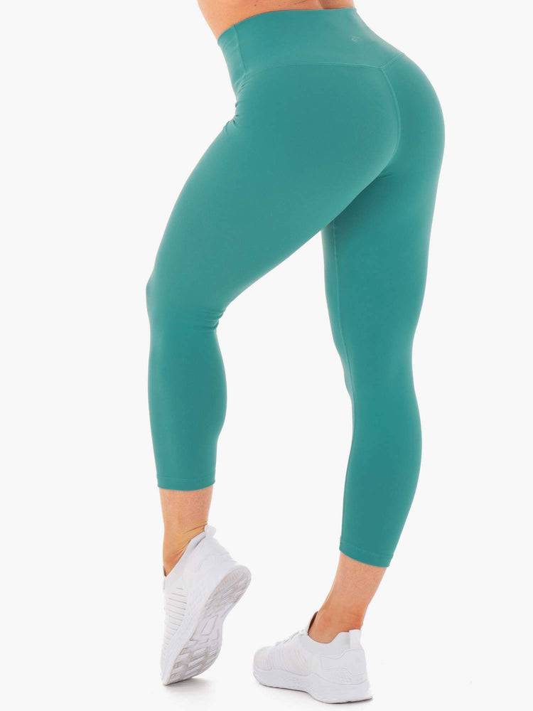 Legginsy Damskie Ryderwear Women Leggings Motion High Waisted 7/8 Turkusowe | PL2294OR