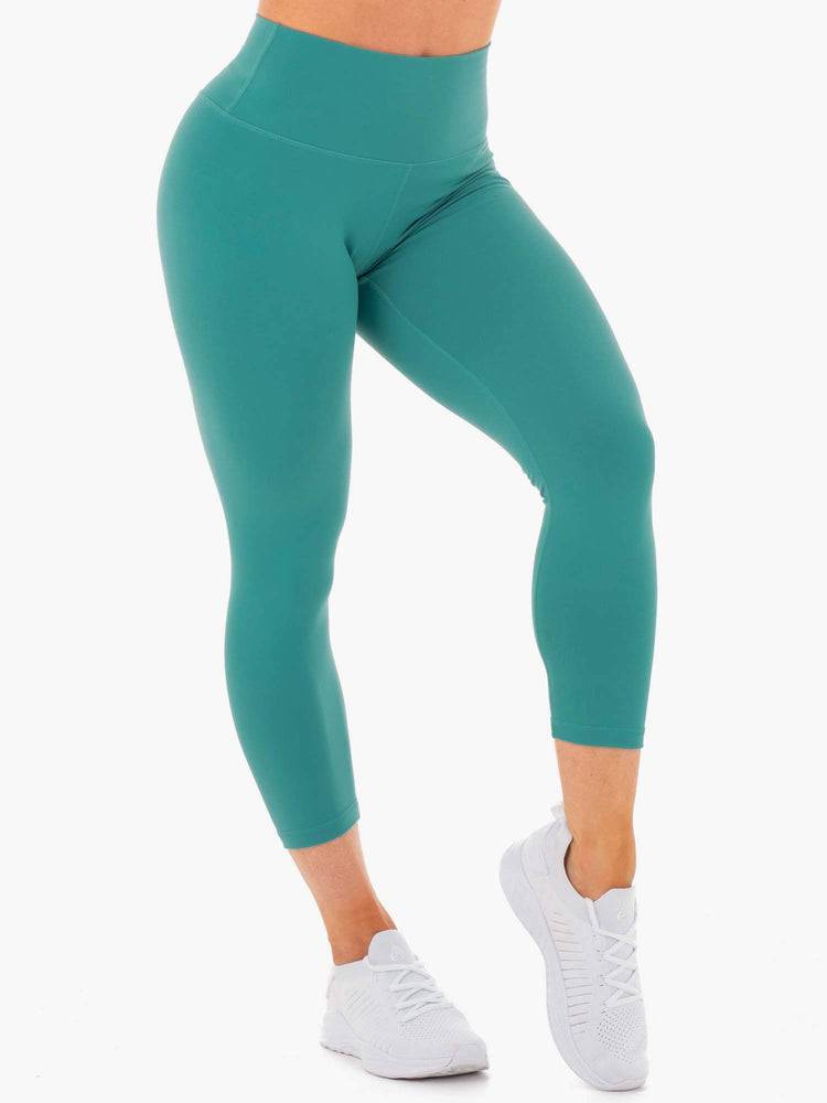 Legginsy Damskie Ryderwear Women Leggings Motion High Waisted 7/8 Turkusowe | PL2294OR