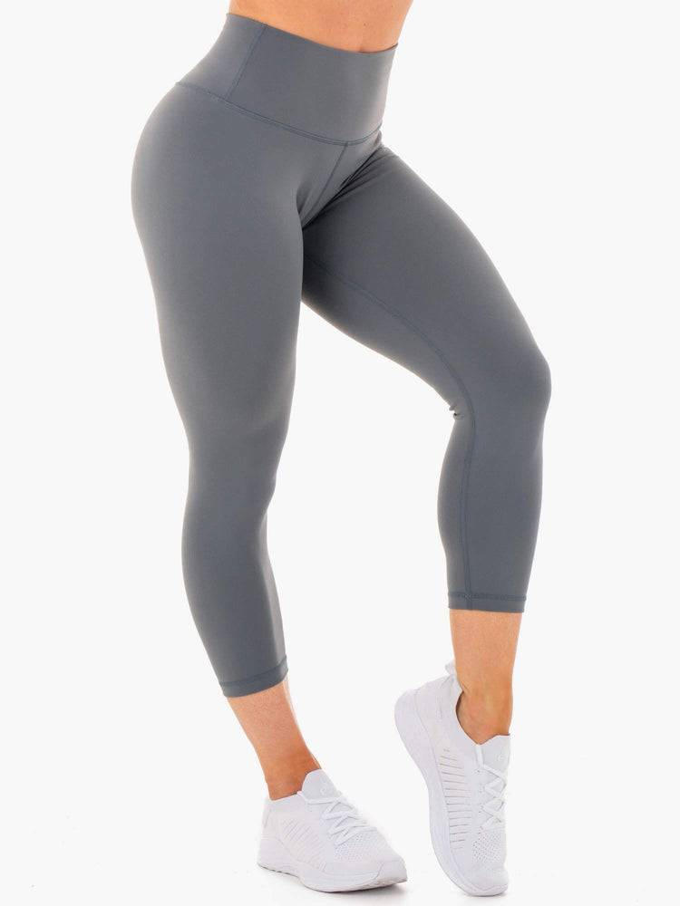 Legginsy Damskie Ryderwear Women Leggings Motion High Waisted 7/8 Szare | PL2295PQ