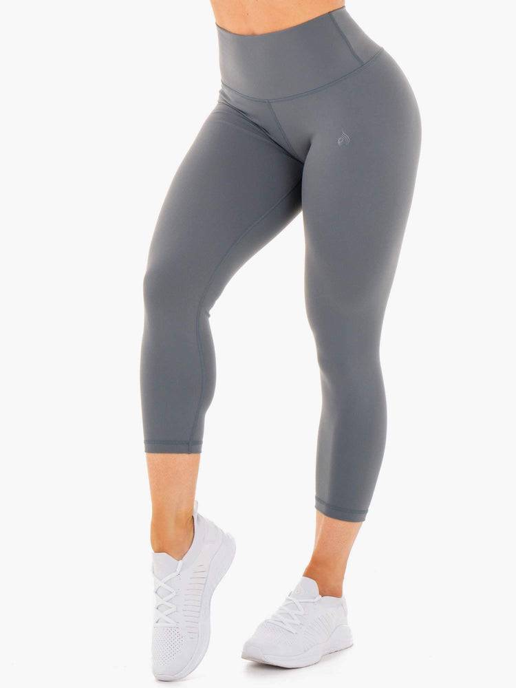 Legginsy Damskie Ryderwear Women Leggings Motion High Waisted 7/8 Szare | PL2295PQ