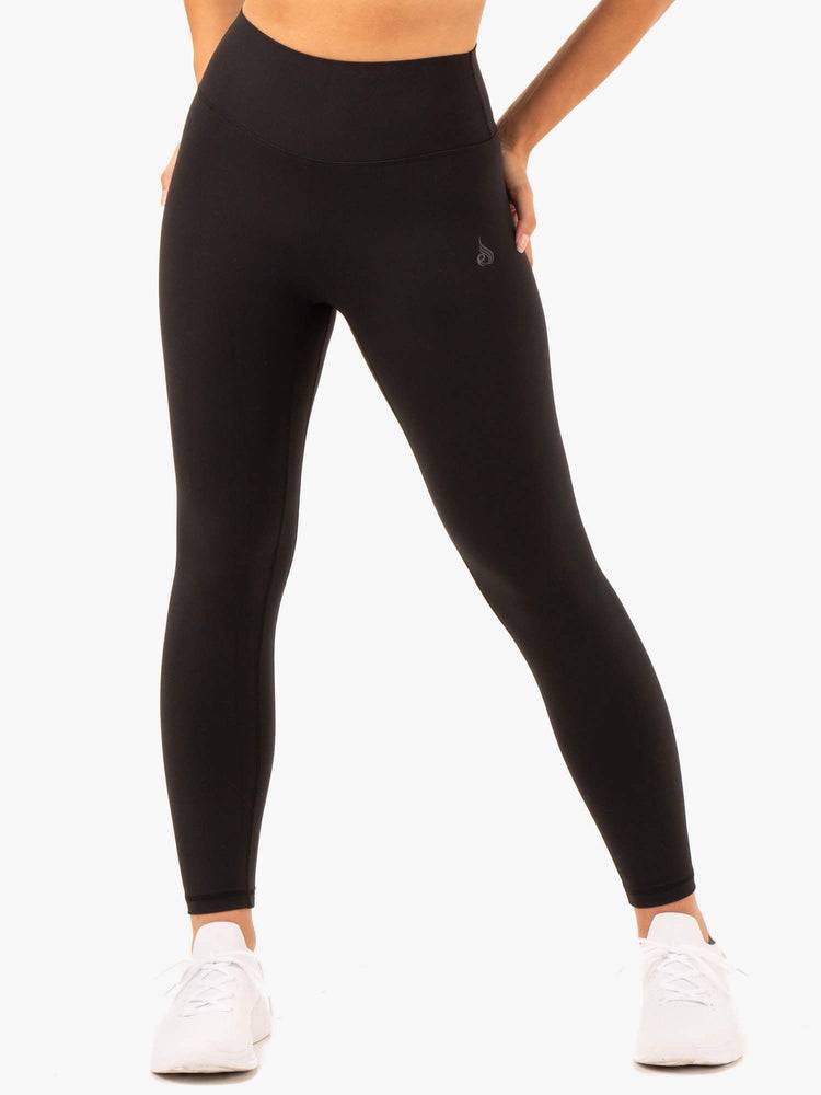 Legginsy Damskie Ryderwear Women Leggings NKD Refine High Waisted Czarne | PL2301HK