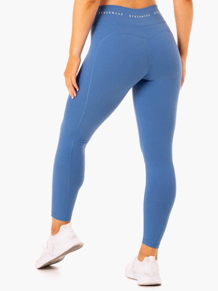 Legginsy Damskie Ryderwear Women Leggings Reflex High Waisted Niebieskie | PL2304LH