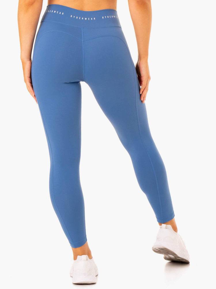 Legginsy Damskie Ryderwear Women Leggings Reflex High Waisted Niebieskie | PL2304LH