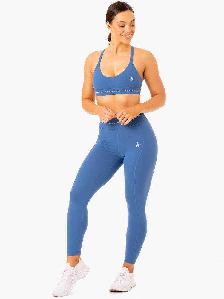 Legginsy Damskie Ryderwear Women Leggings Reflex High Waisted Niebieskie | PL2304LH