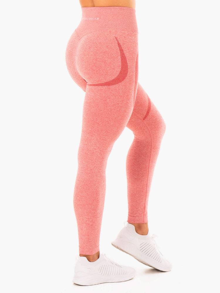 Legginsy Damskie Ryderwear Women Leggings Sculpt Seamless Różowe | PL2308VD