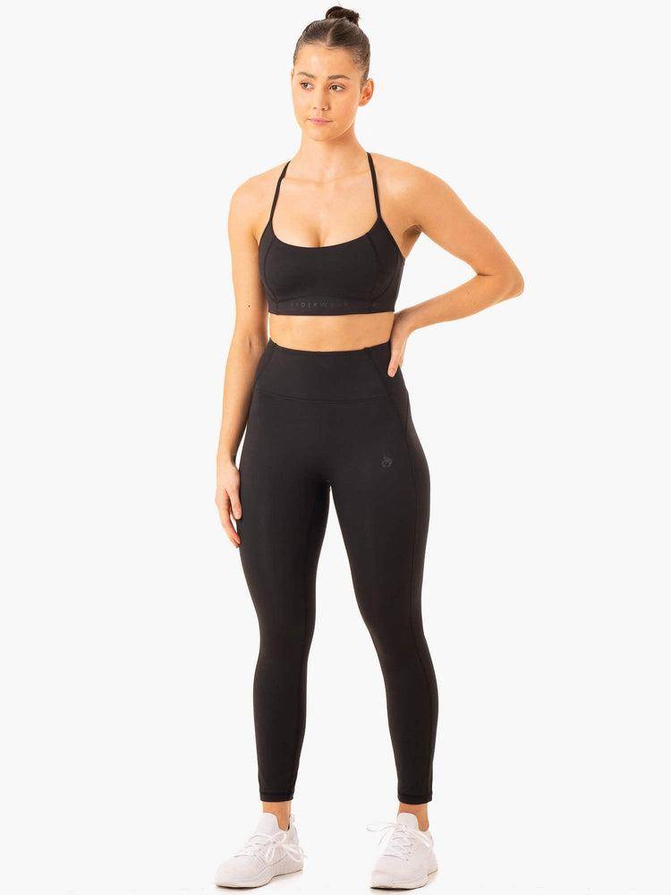 Legginsy Damskie Ryderwear Women Leggings NKD Frame High Waisted Czarne | PL2310NB