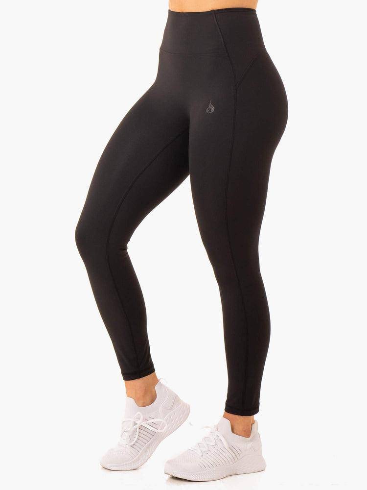 Legginsy Damskie Ryderwear Women Leggings NKD Frame High Waisted Czarne | PL2310NB