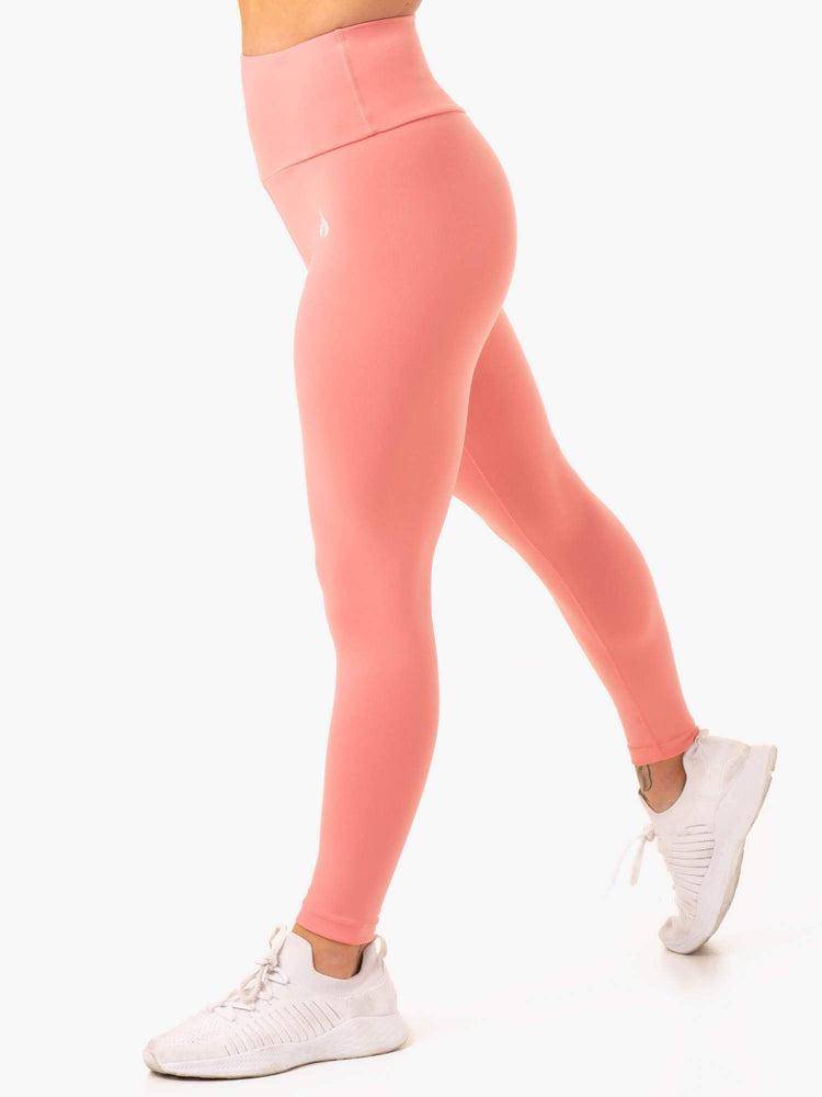 Legginsy Damskie Ryderwear Women Leggings Staples Scrunch Bum Różowe Różowe | PL2311GL