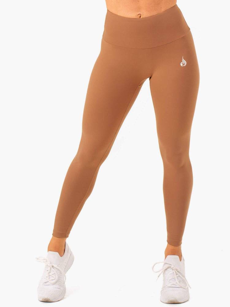 Legginsy Damskie Ryderwear Women Leggings Vital High Waisted Scrunch Beżowe | PL2314SO