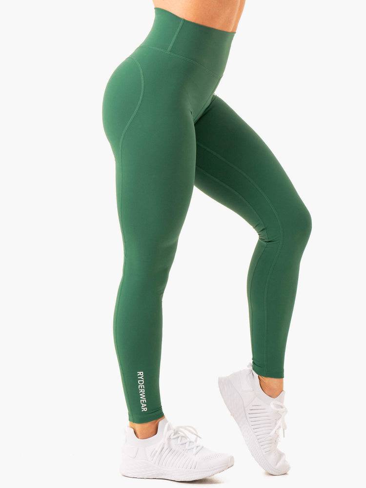 Legginsy Damskie Ryderwear Women Leggings Frequency High Waisted Turkusowe | PL2317OR