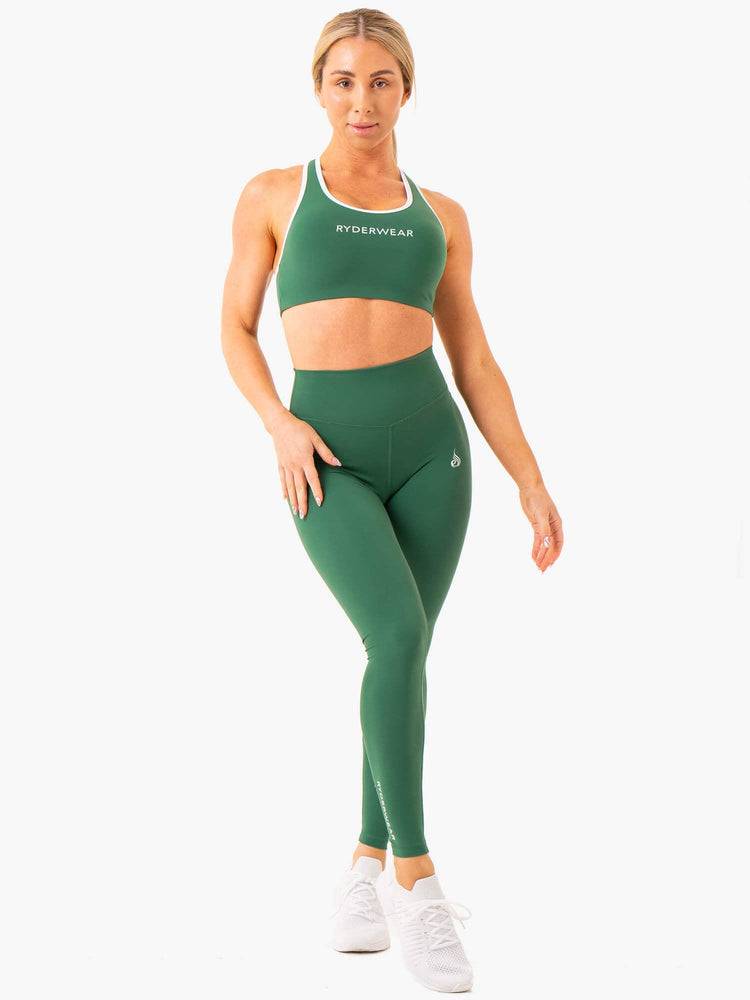 Legginsy Damskie Ryderwear Women Leggings Frequency High Waisted Turkusowe | PL2317OR