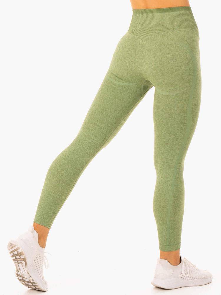 Legginsy Damskie Ryderwear Women Leggings Excel Seamless High Waisted Zielone | PL2318IS