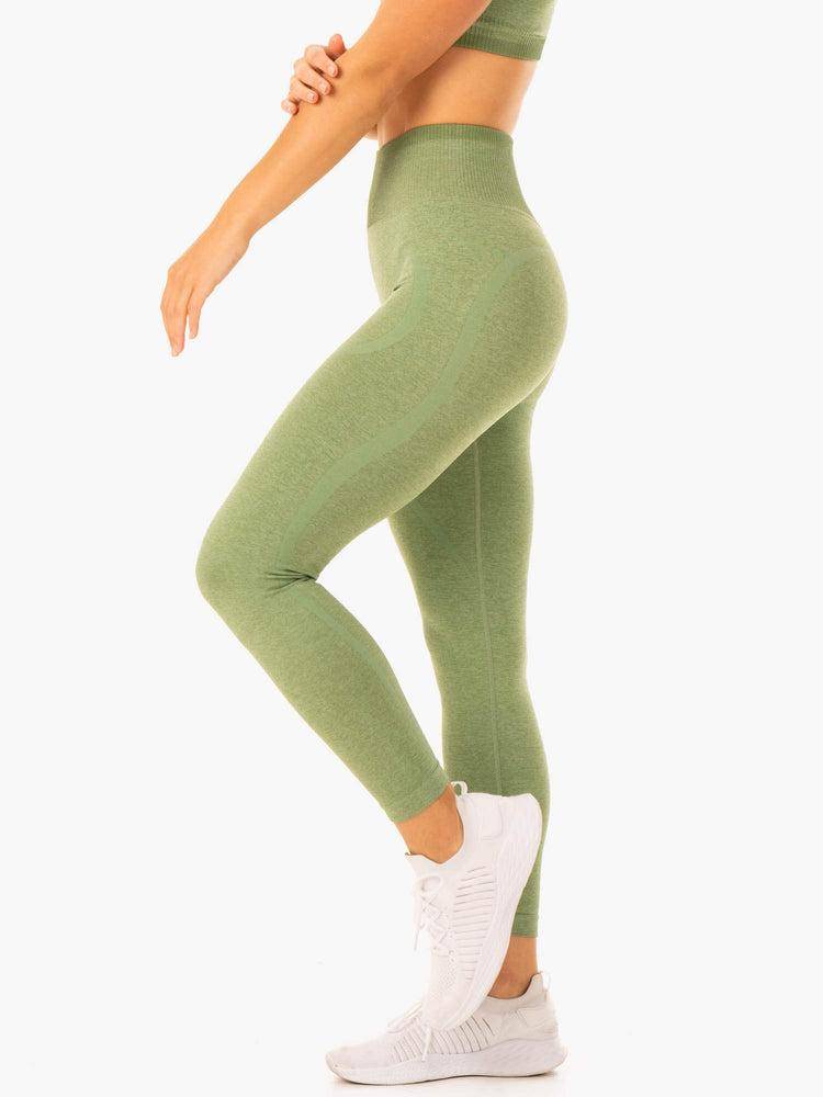 Legginsy Damskie Ryderwear Women Leggings Excel Seamless High Waisted Zielone | PL2318IS