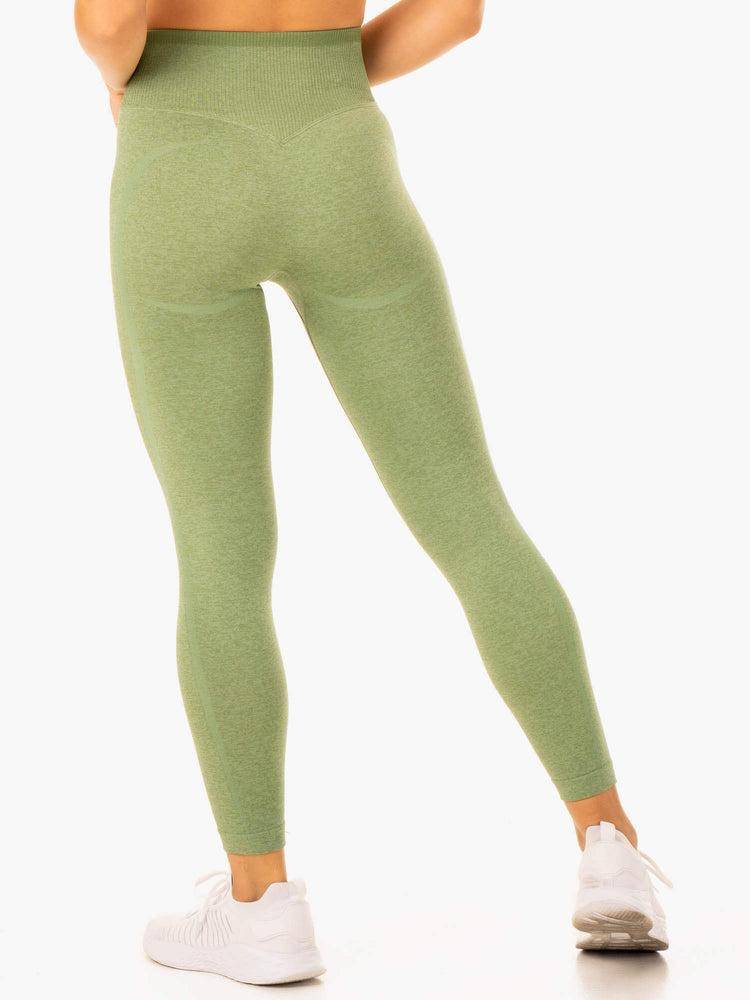 Legginsy Damskie Ryderwear Women Leggings Excel Seamless High Waisted Zielone | PL2318IS