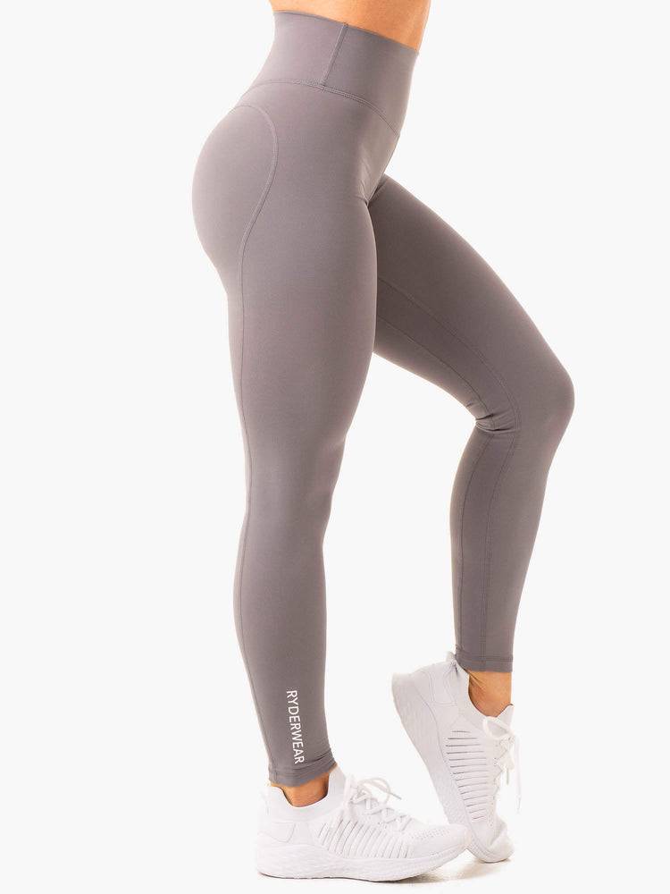 Legginsy Damskie Ryderwear Women Leggings Frequency High Waisted Szare | PL2320YU