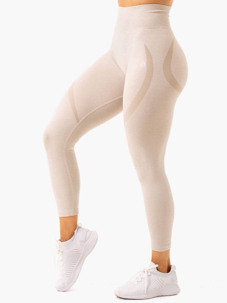 Legginsy Damskie Ryderwear Women Leggings Sculpt Seamless Szare | PL2321TV