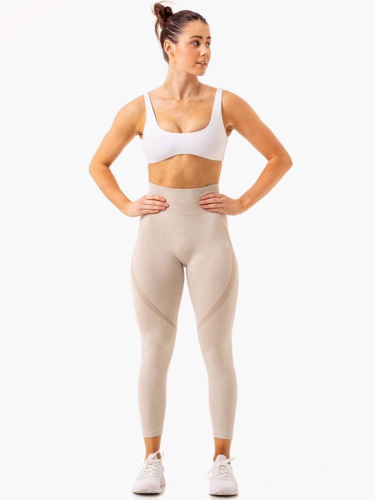 Legginsy Damskie Ryderwear Women Leggings Sculpt Seamless Szare | PL2321TV