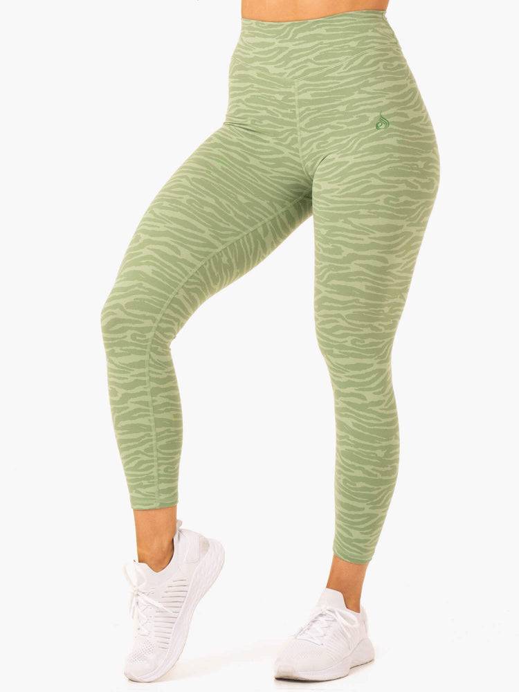 Legginsy Damskie Ryderwear Women Leggings Transform High Waisted Zielone | PL2326MA