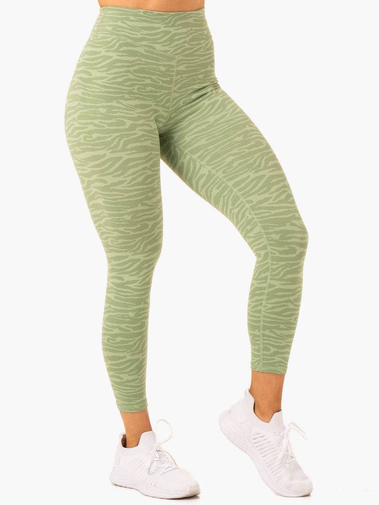 Legginsy Damskie Ryderwear Women Leggings Transform High Waisted Zielone | PL2326MA