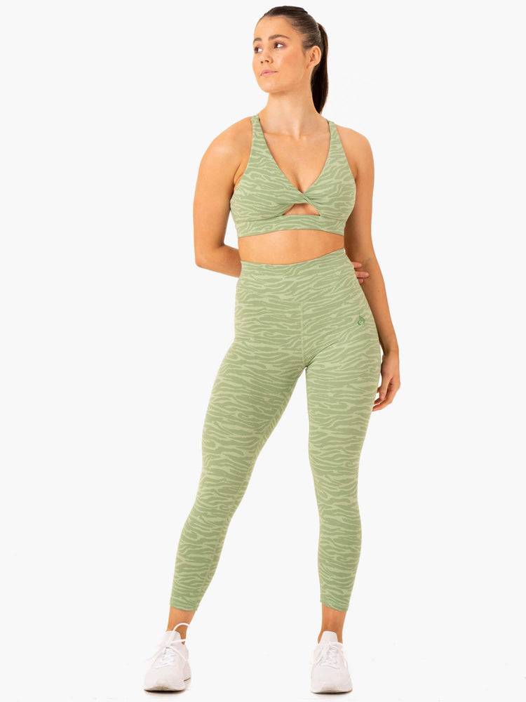 Legginsy Damskie Ryderwear Women Leggings Transform High Waisted Zielone | PL2326MA