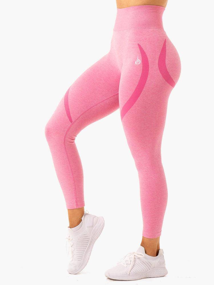 Legginsy Damskie Ryderwear Women Leggings Sculpt Seamless Głęboka Różowe | PL2329VD