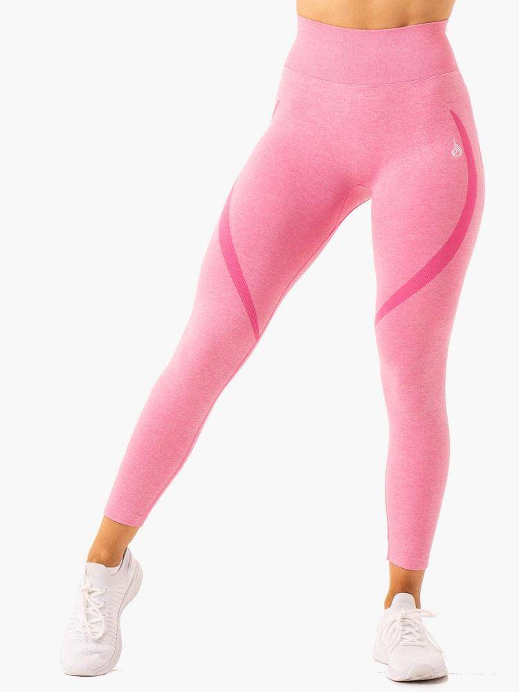 Legginsy Damskie Ryderwear Women Leggings Sculpt Seamless Głęboka Różowe | PL2329VD