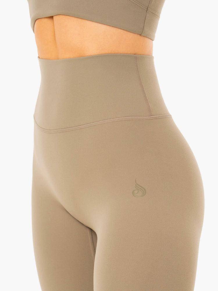 Legginsy Damskie Ryderwear Women Leggings NKD Refine High Waisted Khaki | PL2330CE