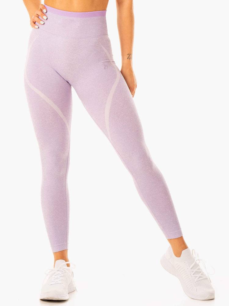 Legginsy Damskie Ryderwear Women Leggings Excel Seamless High Waisted Lawenda | PL2331XF