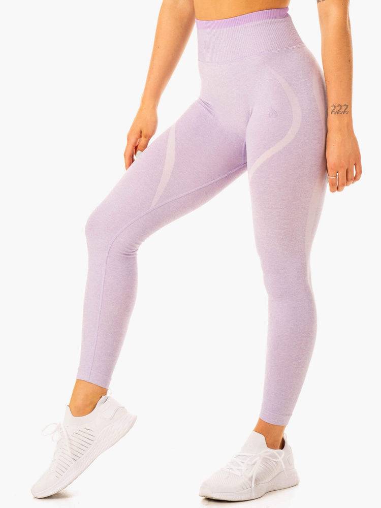 Legginsy Damskie Ryderwear Women Leggings Excel Seamless High Waisted Lawenda | PL2331XF